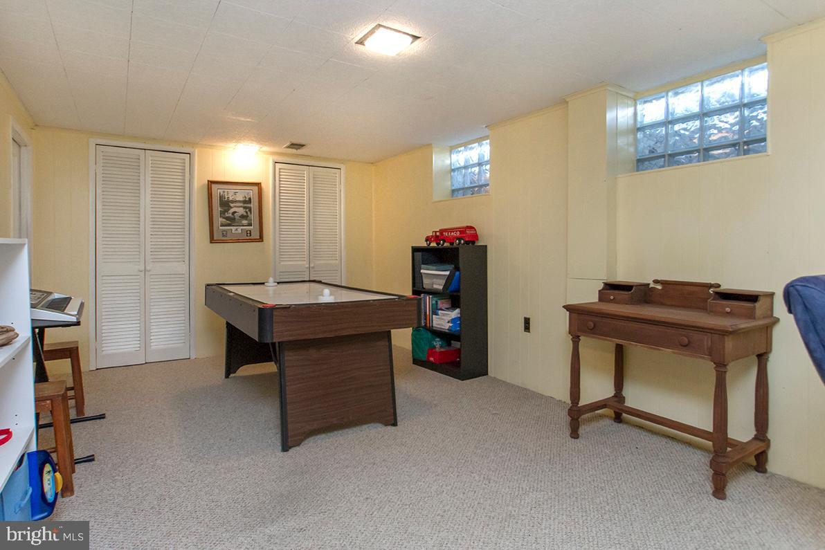 45 East Timonium Road Lutherville-Timonium, MD 21093 - Photo 23 of 47 Lower level rec room w/privacy glass block windows