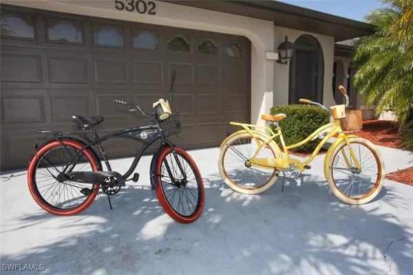a view of a bike storage room