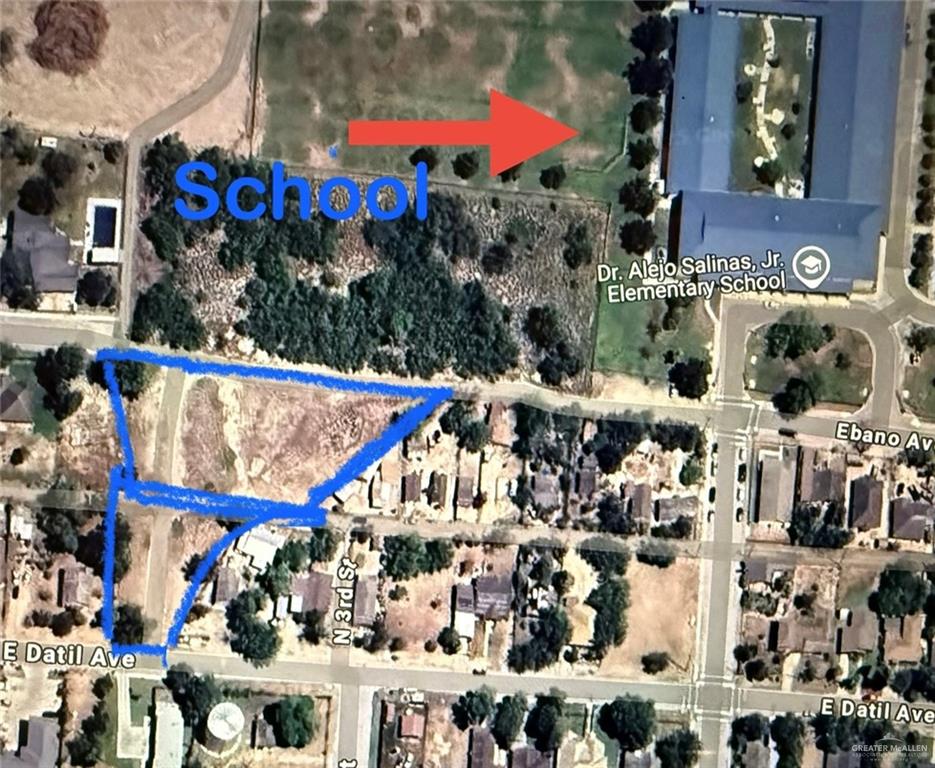 401 East Datil Avenue Hidalgo, TX 78557 - Photo 2 of 3 Map / location featuring property parcel outlined