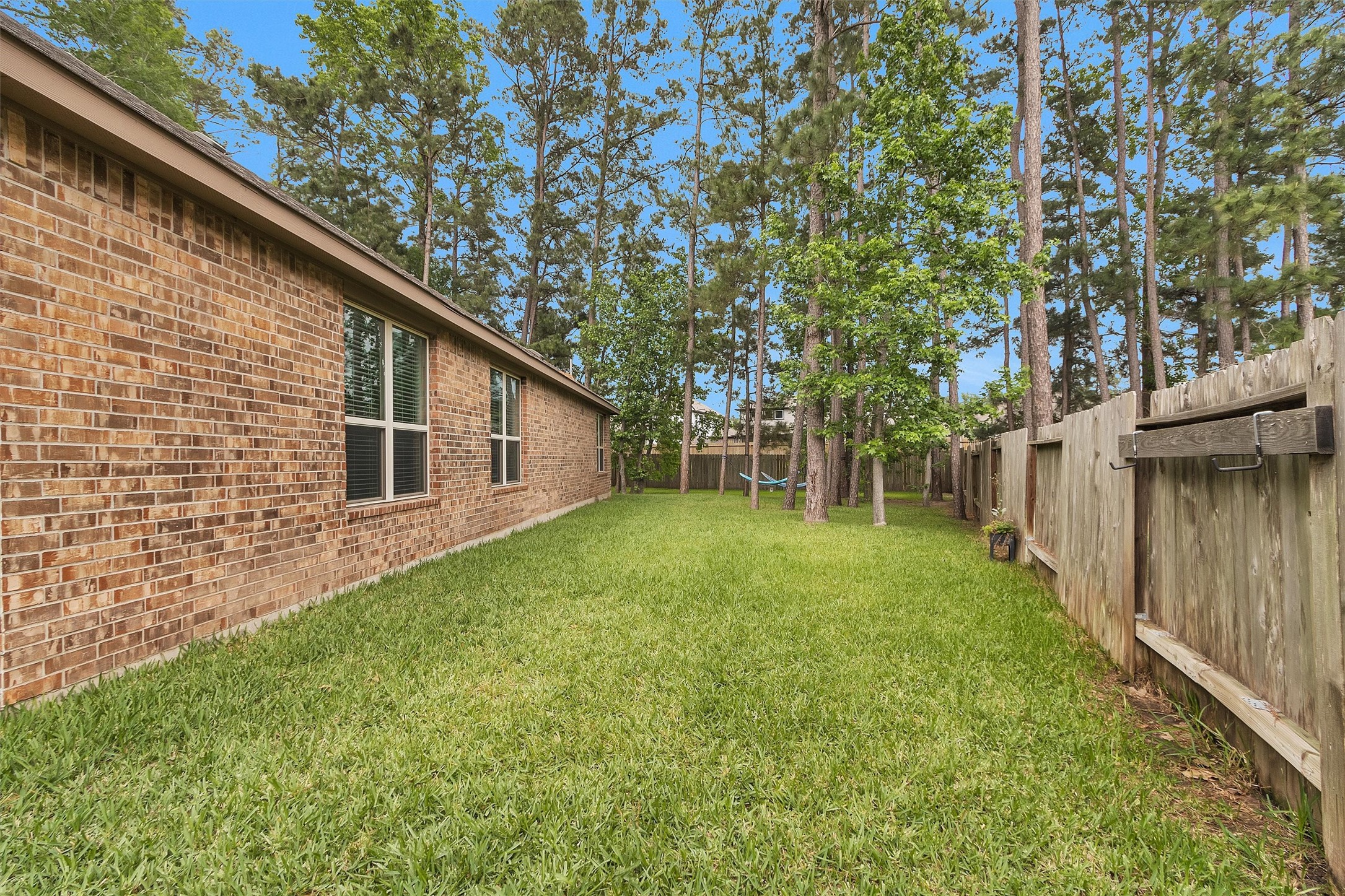 14105 Sun Notch Drive Conroe, TX 77384 - Photo 30 of 31 a backyard of a house with lots of green space
