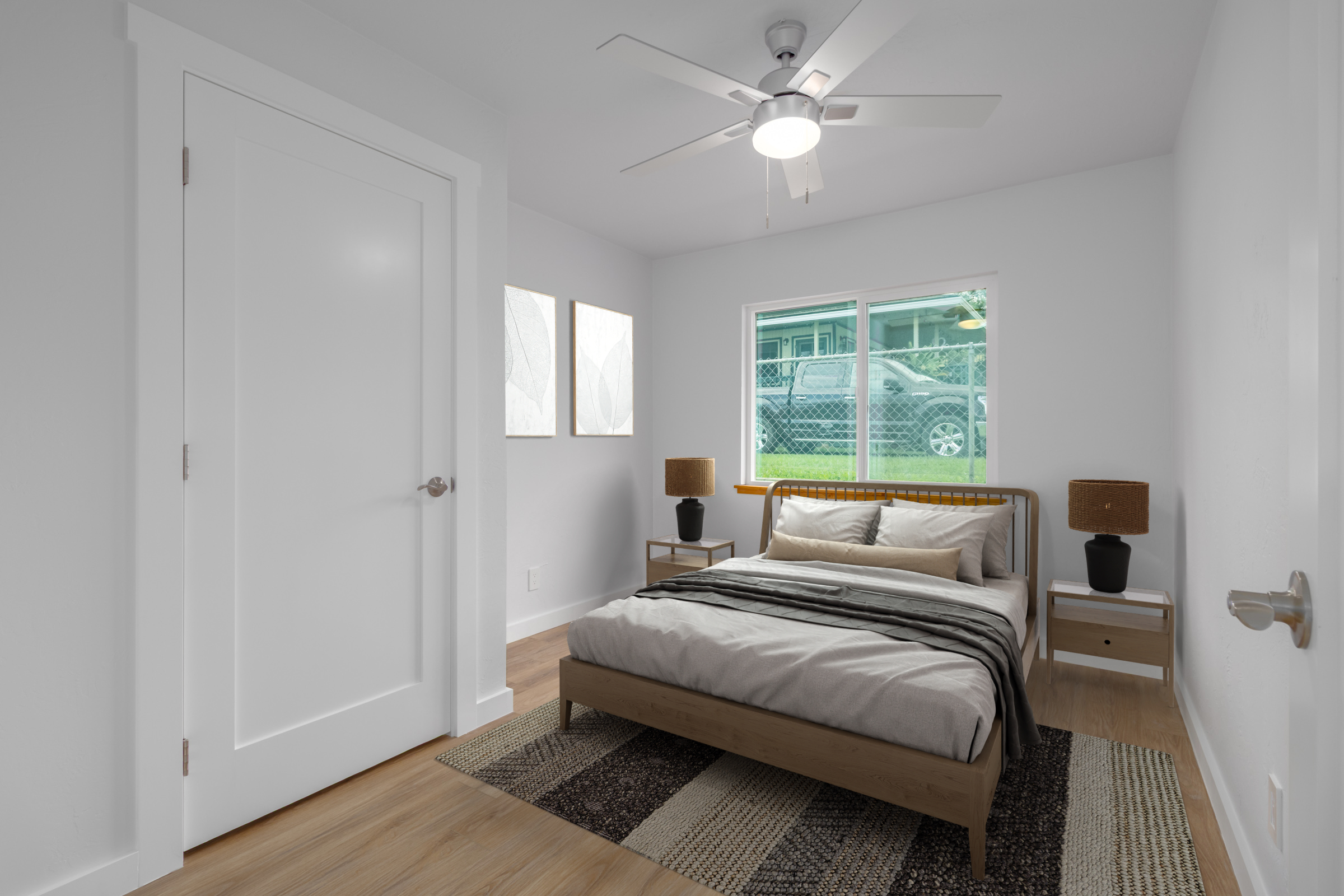 54-2378 Kynnersley Road Kapaau, HI 96755 - Photo 8 of 24 a bedroom with a large bed and a window