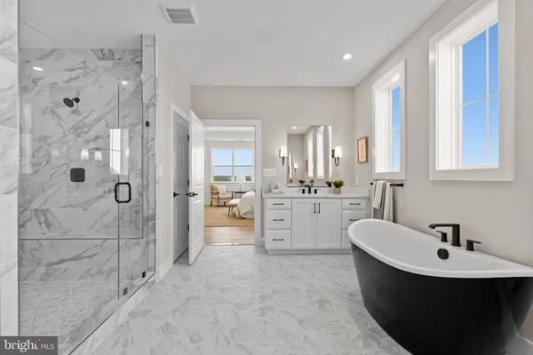 a view of a street with a ocean view