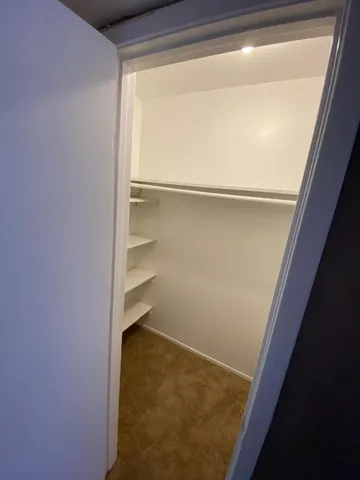 a close view of closet