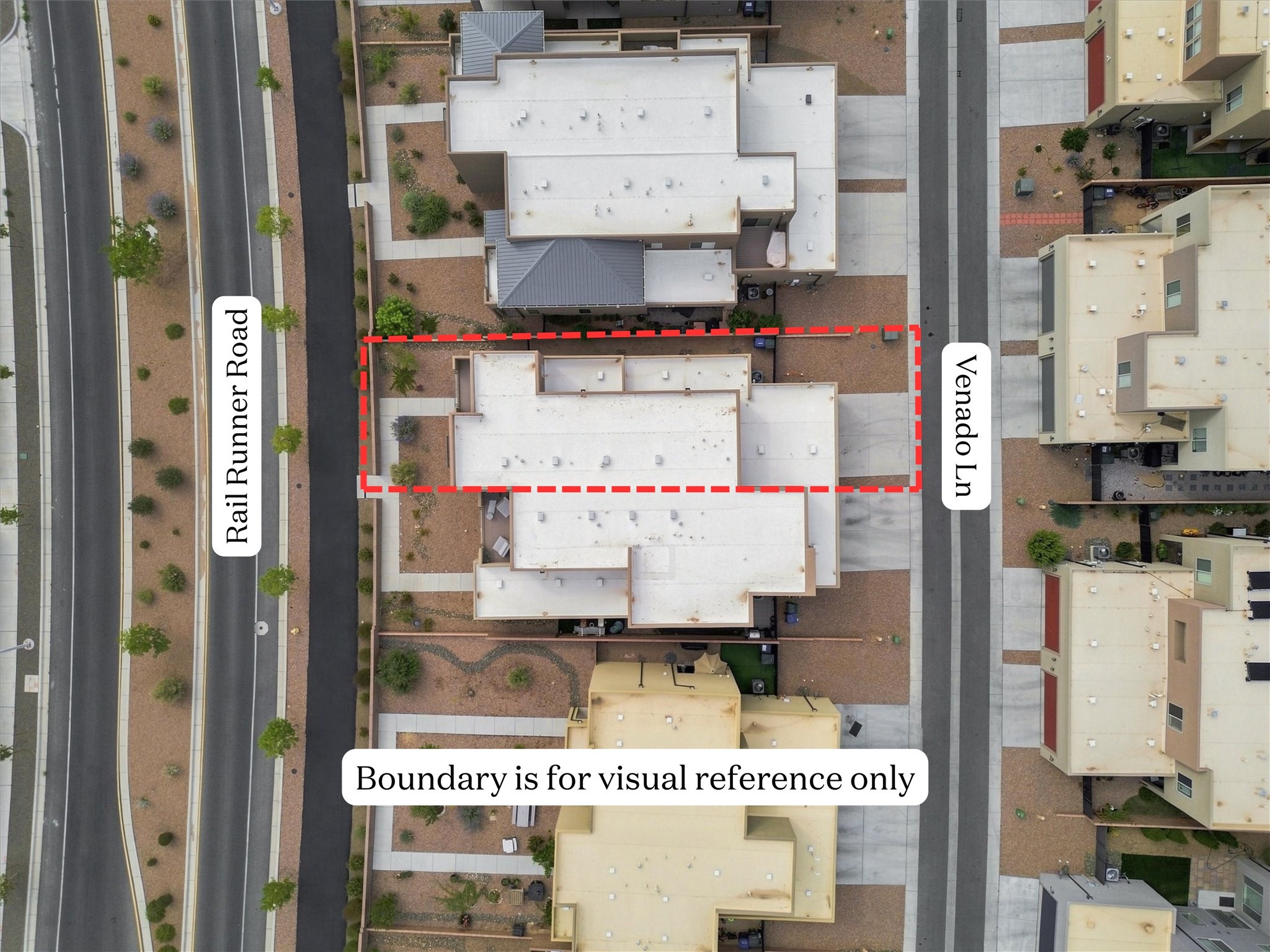 4642 Rail Runner Road Santa Fe, NM 87507 - Photo 65 of 74 Top aerial view of the house
