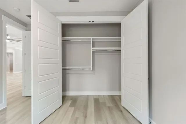 a view of a garden with an outdoor space