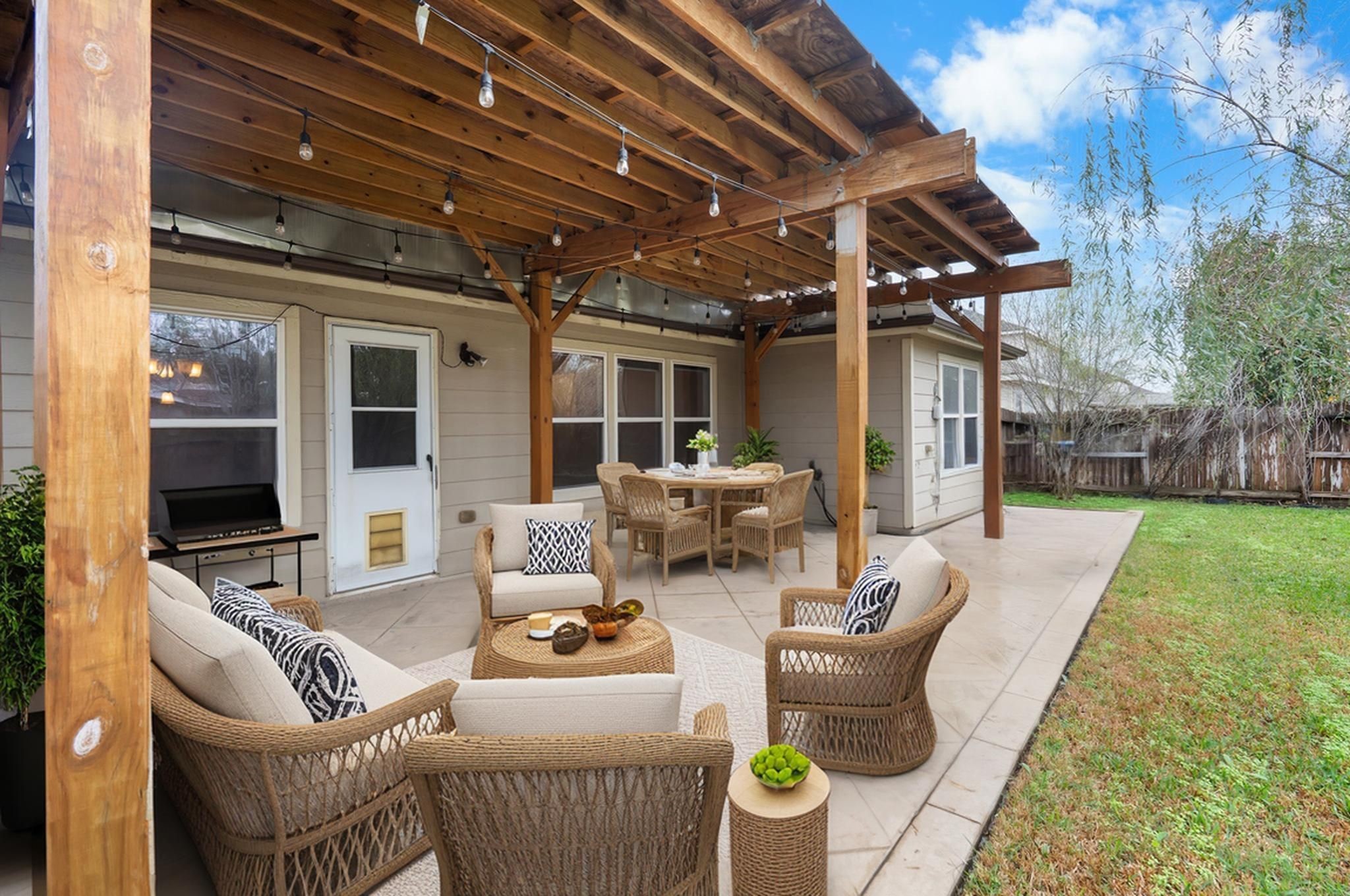 2810 Legends Knoll Drive Spring, TX 77386 - Photo 25 of 29 a outdoor living space with patio furniture and garden