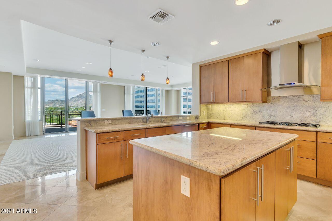 2211 East Camelback Road, Unit 902 Phoenix, AZ 85016 - Photo 6 of 43 Kitchen with View to Moountains