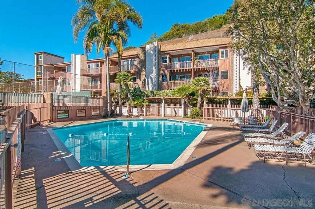 2600 Torrey Pines Road, Unit A25 La Jolla, CA 92037 - Photo 45 of 47 a view of a patio with swimming pool