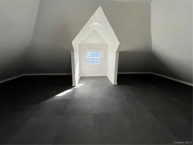 an empty room with a door
