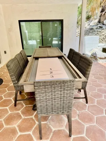 a view of a couches in a patio