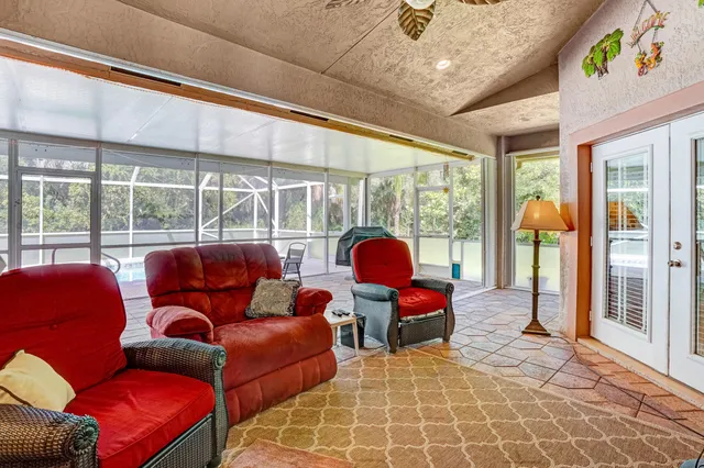 a living room filled with furniture