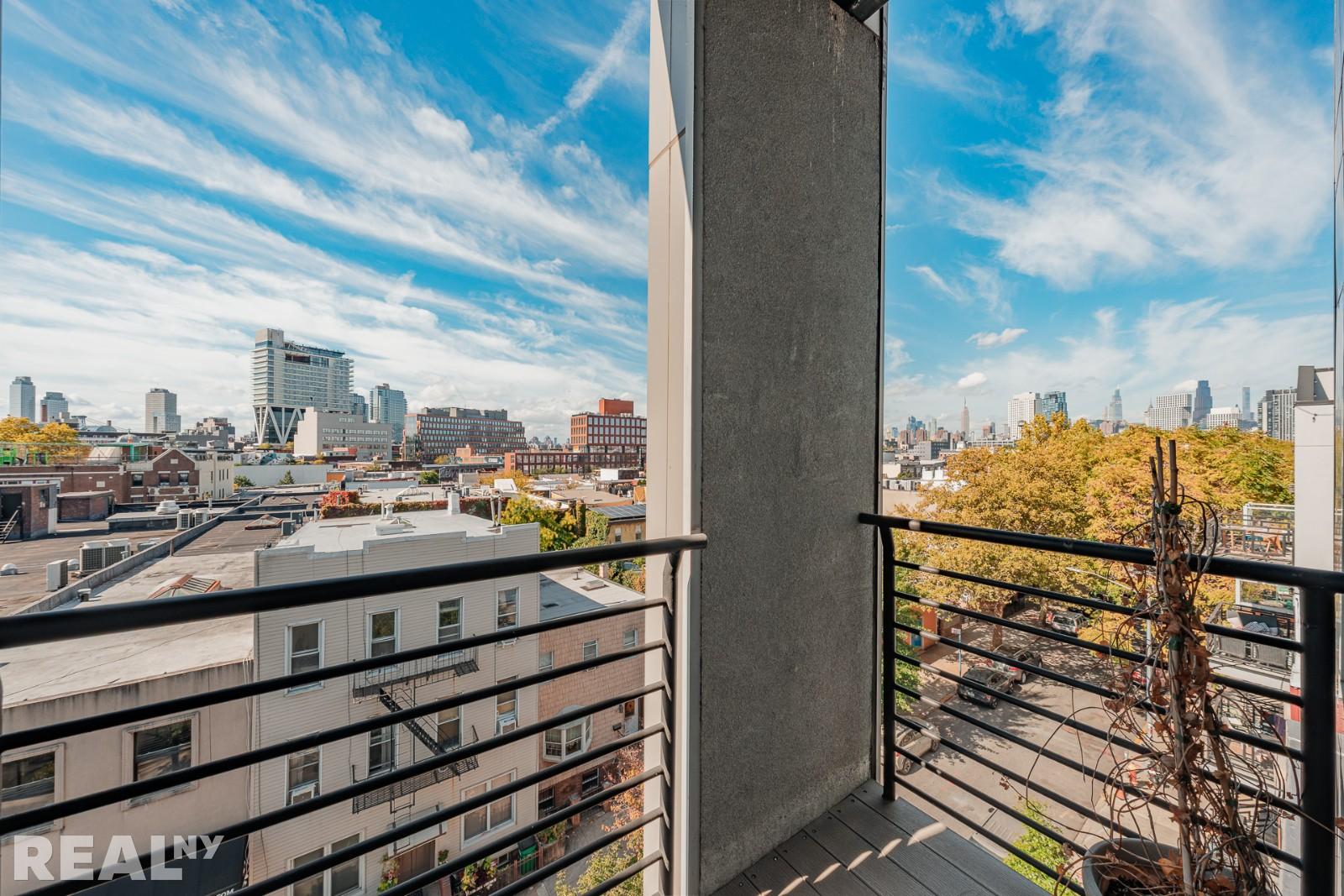 82 Guernsey Street, Unit PH5 Brooklyn, NY 11222 - Photo 3 of 10 a city view from a balcony
