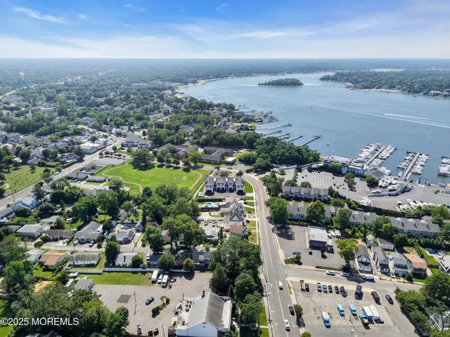 a view of a city with an ocean