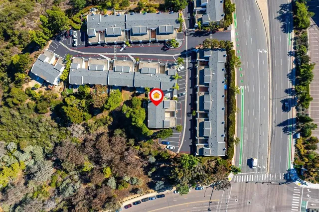 an aerial view of a city