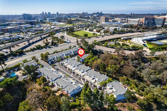 an aerial view of multiple house
