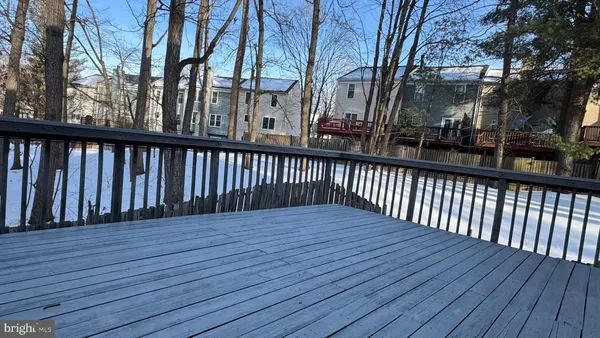 a view of a wooden deck