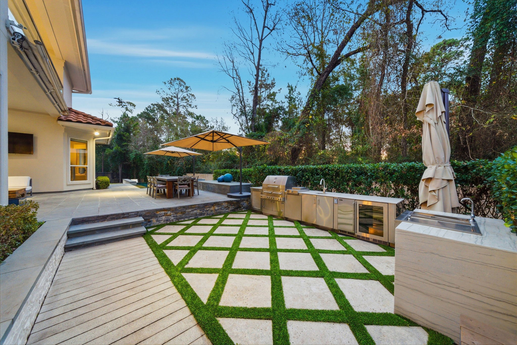 3 Farington Way The Woodlands, TX 77382 - Photo 43 of 49 a view of swimming pool with outdoor seating