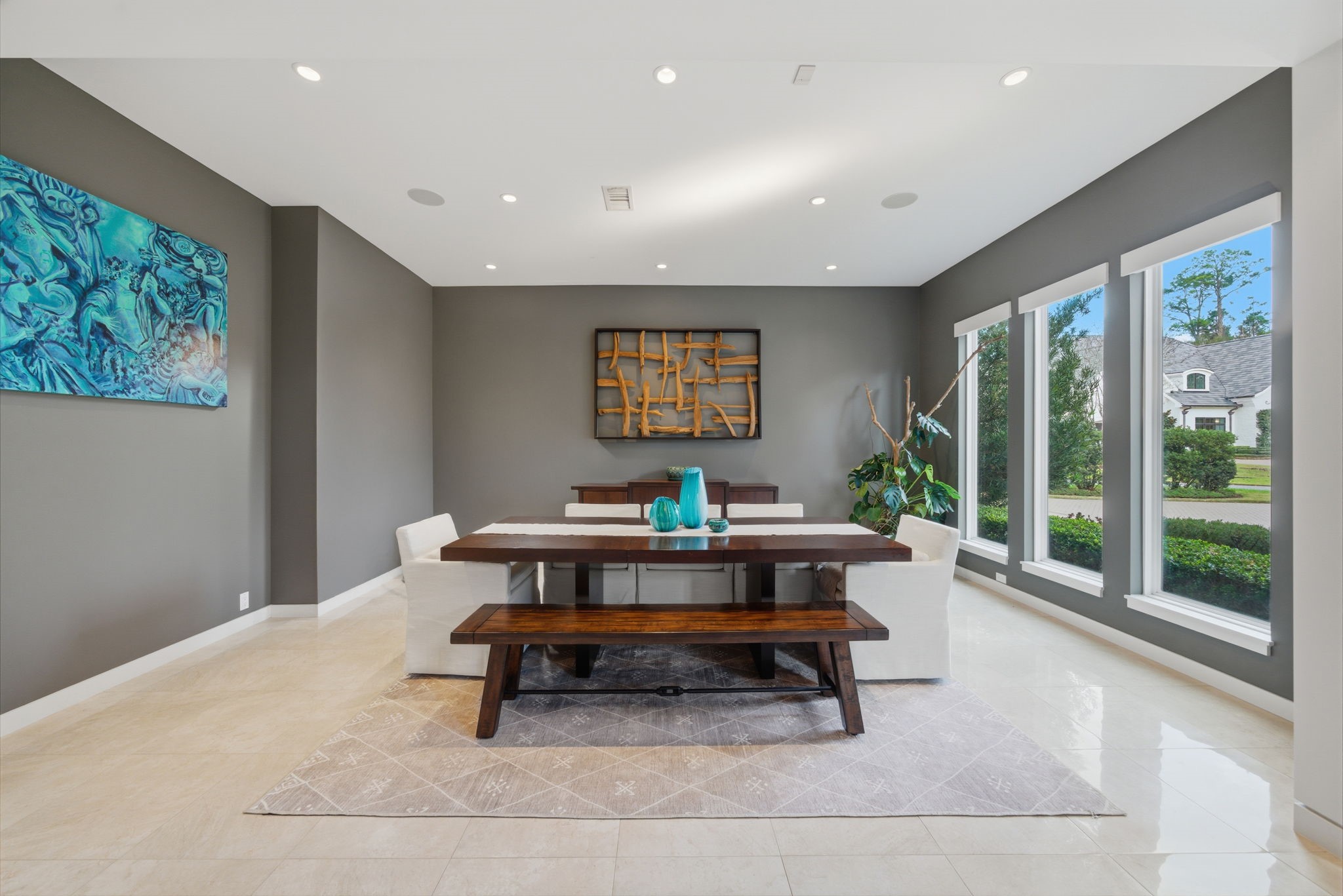3 Farington Way The Woodlands, TX 77382 - Photo 8 of 49 a reading room with furniture a rug and a large window
