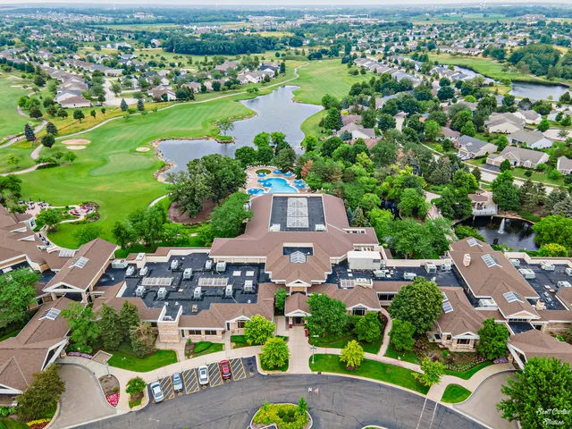 an aerial view of multiple house