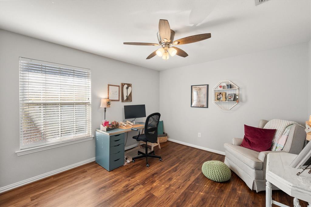 100 Ruth Court Aledo, TX 76008 - Photo 33 of 40 a workspace with furniture hardwood and a window