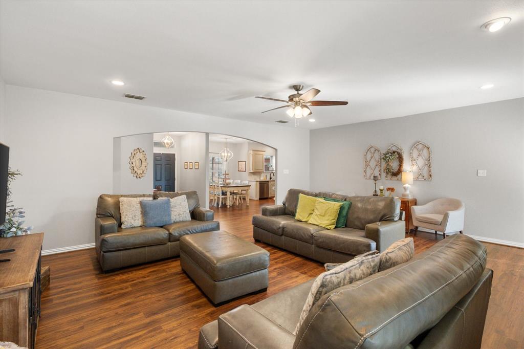 100 Ruth Court Aledo, TX 76008 - Photo 10 of 40 a living room with furniture and a wooden floor