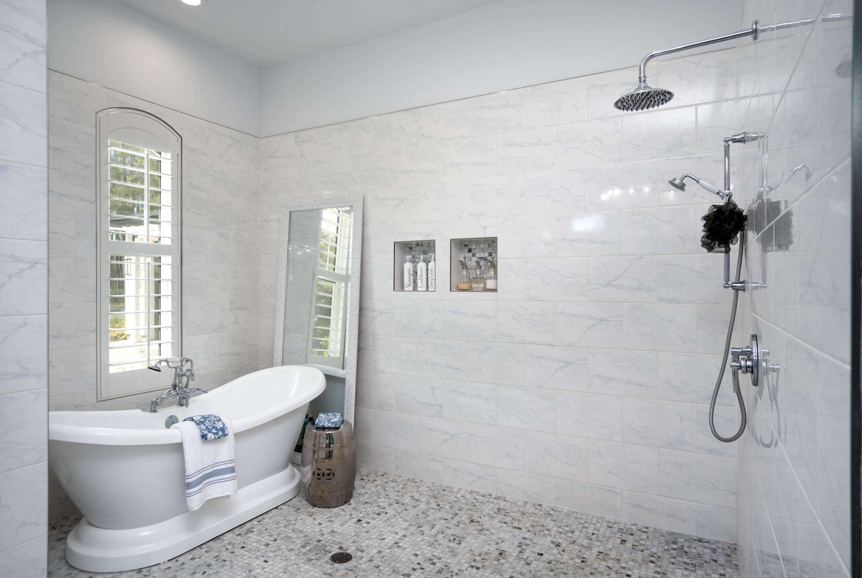 334 Driftwood Point Road Santa Rosa Beach, FL 32459 - Photo 26 of 50 a bathroom with a granite countertop sink a toilet and shower