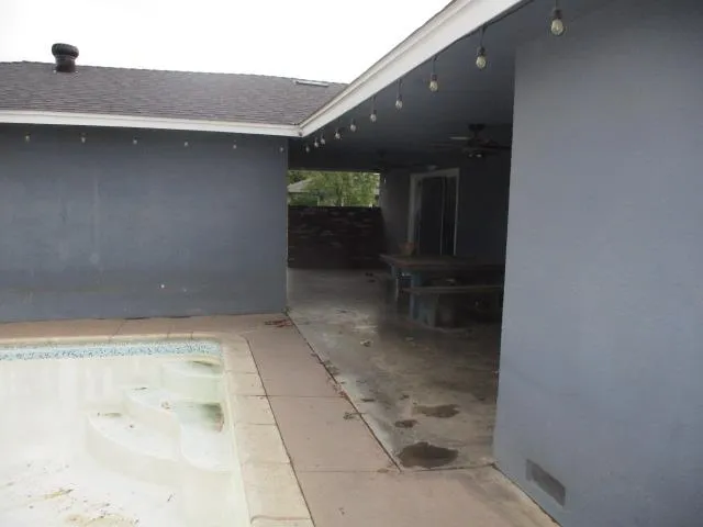 a sink with a bench in it