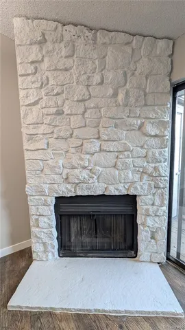 a fireplace