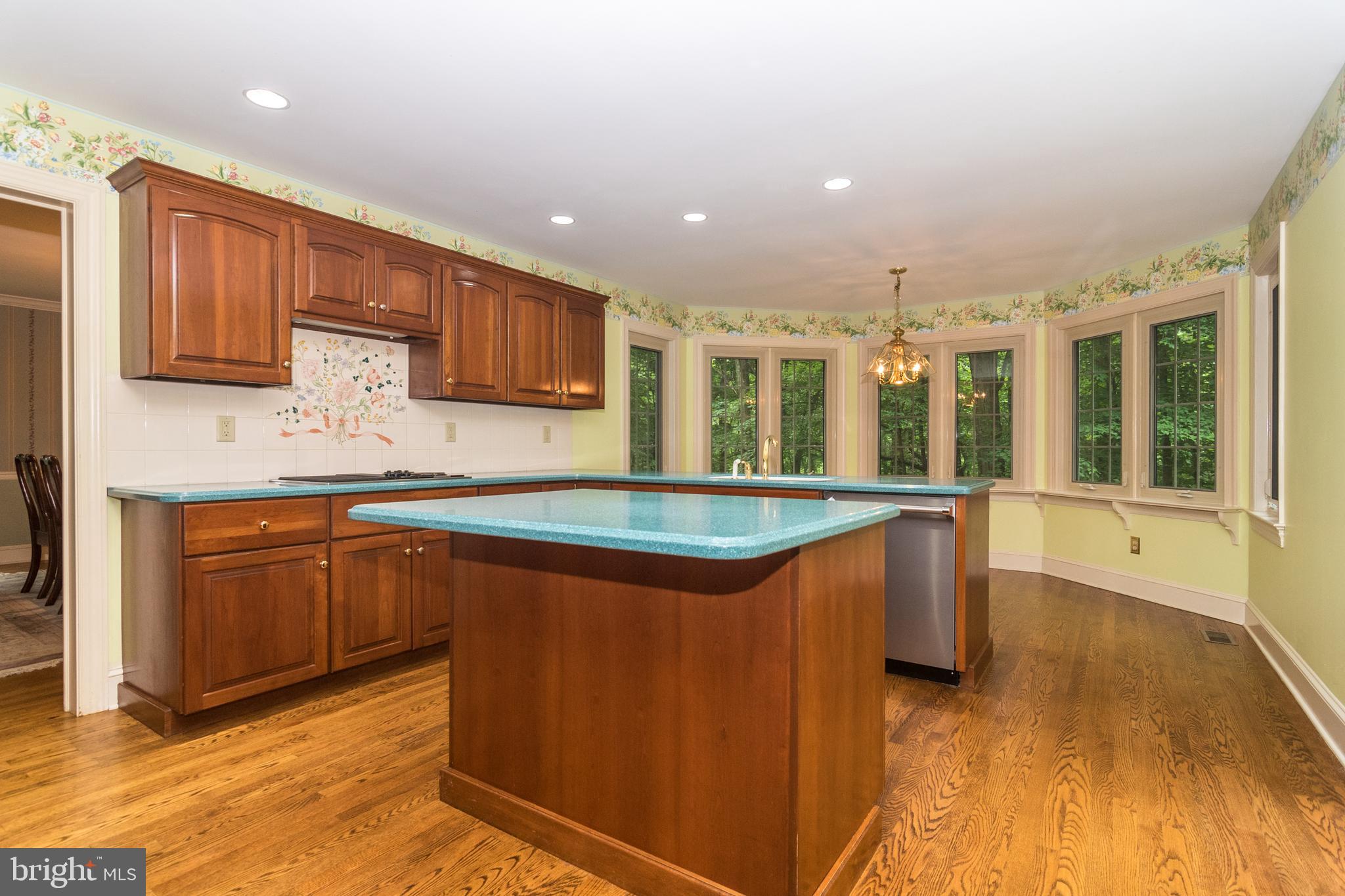 1469 Yellow Springs Road Chester Springs, PA 19425 - Photo 20 of 53 Kitchen w/ Cherry Cabinets, hardwood, corian
