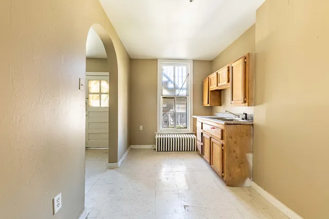 an empty room with a window