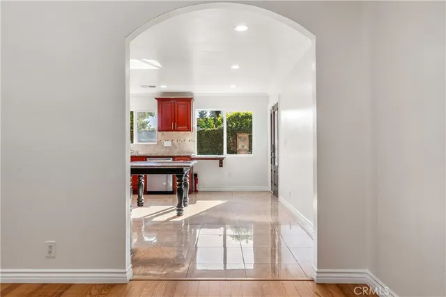 a view of kitchen with furniture and window
