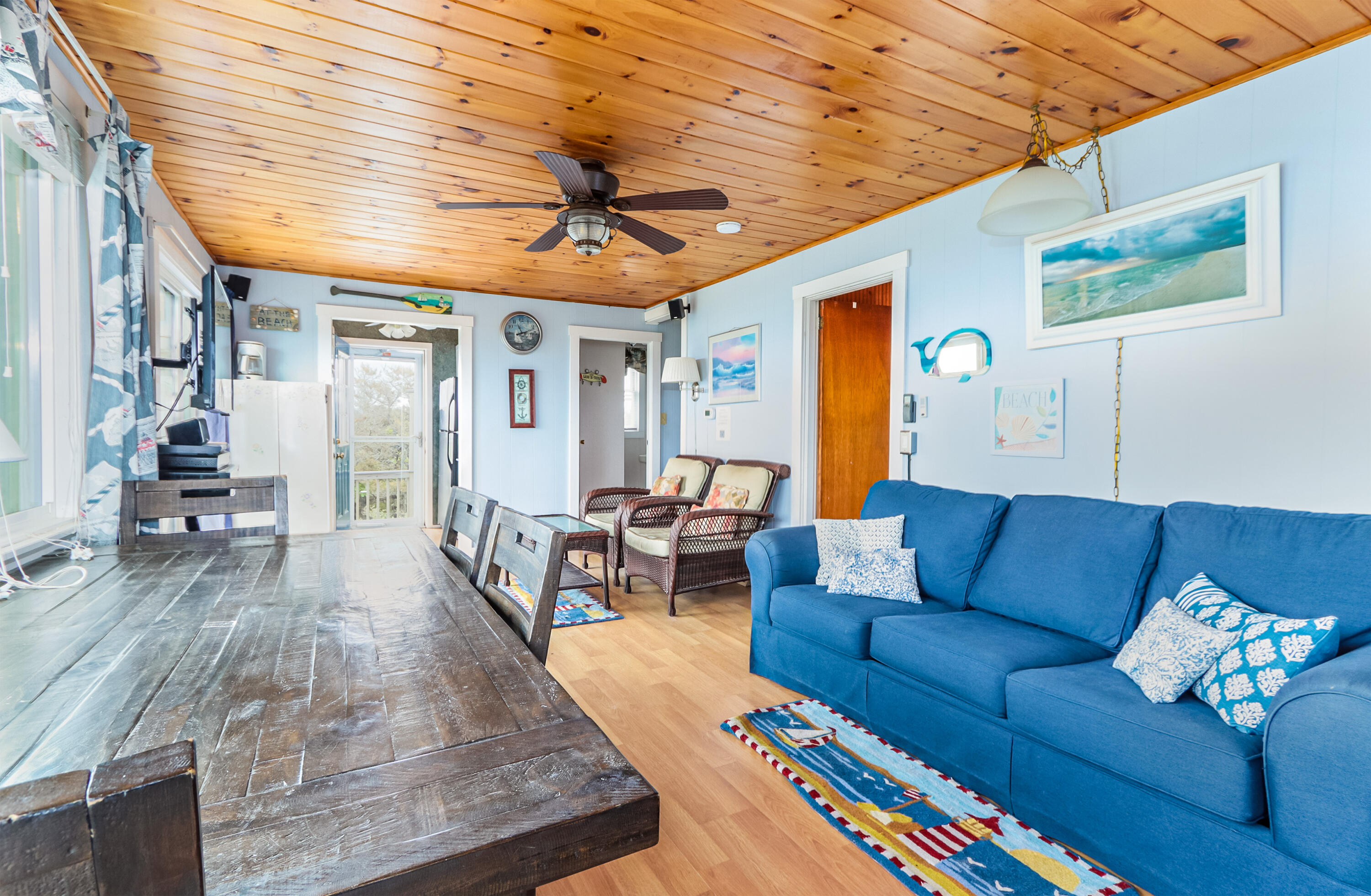 440 Nellie Road Wellfleet, MA 02667 - Photo 14 of 22 a living room with furniture wooden floor and ceiling fan