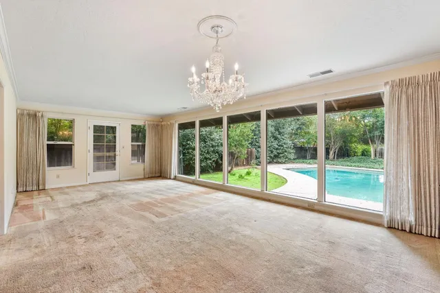 a view of a livingroom with a furniture