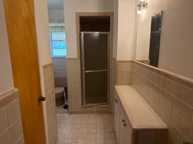 a white toilet sitting next to a window