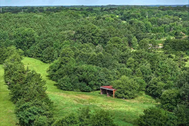a wooden bench sitting in a grassy field