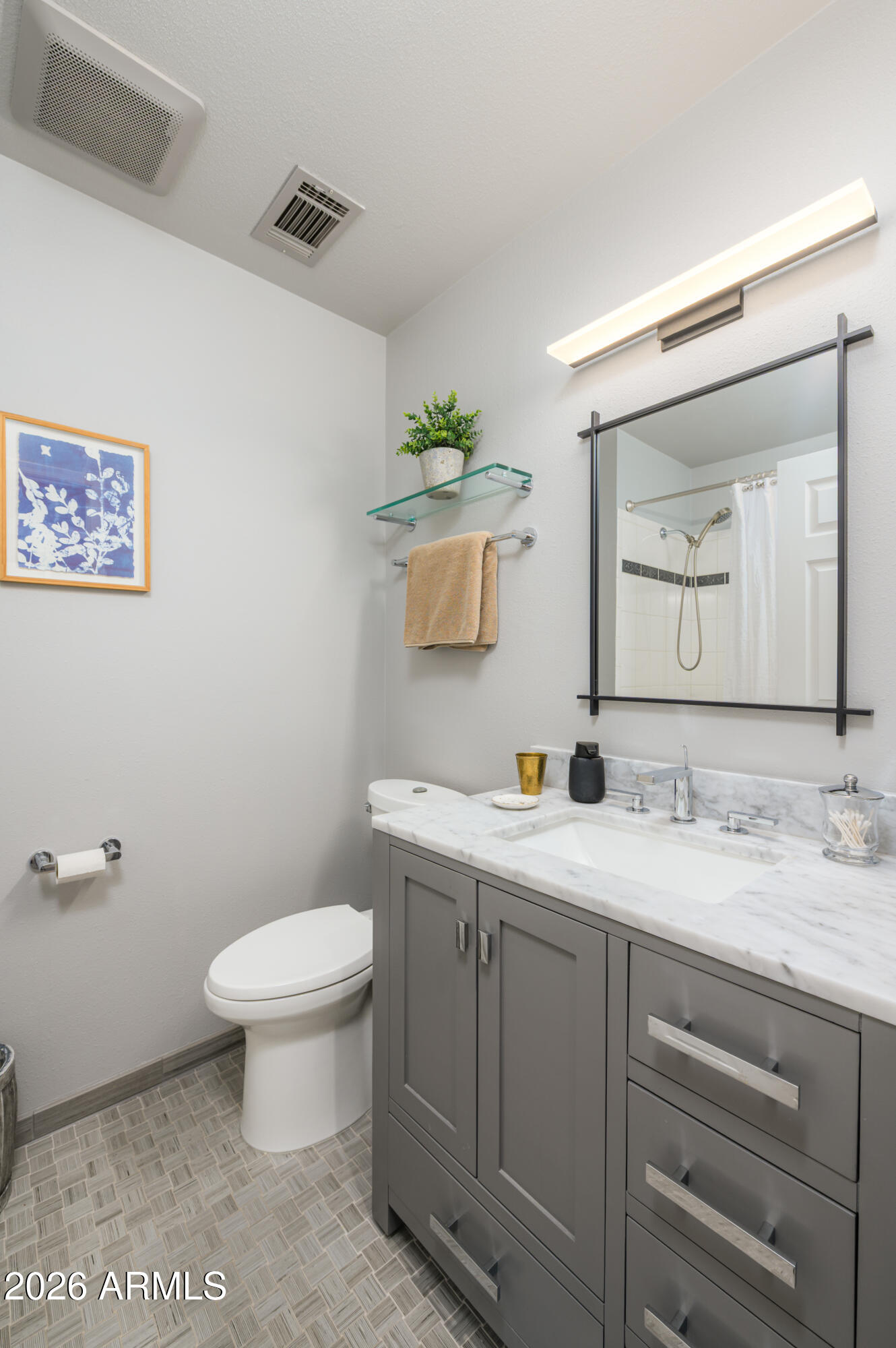 190 Creek Rock Road Sedona, AZ 86351 - Photo 24 of 41 a bathroom with a toilet sink and mirror