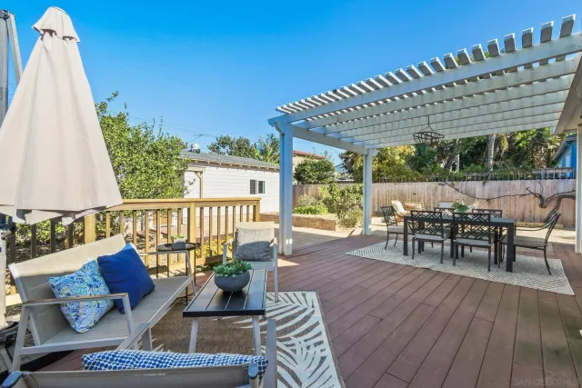 a outdoor space with furniture