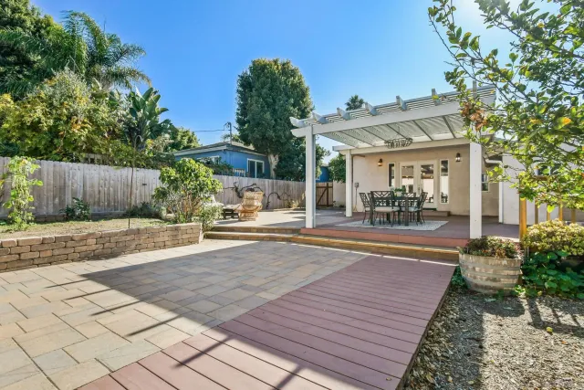 a outdoor view with a sitting space