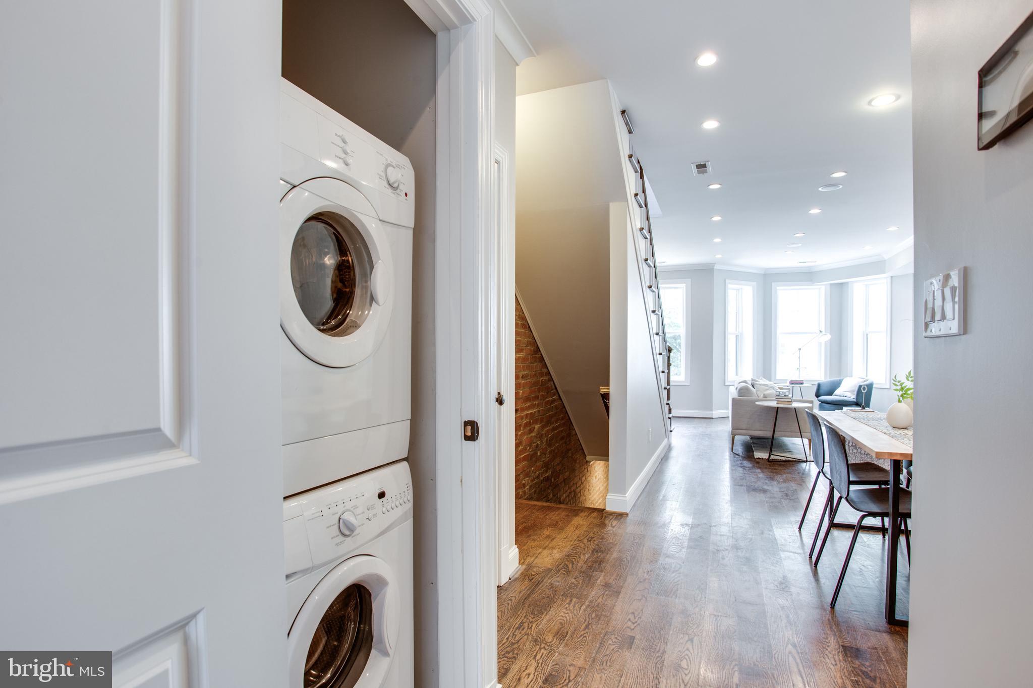 39 U Street Northeast, Unit 2 Washington, DC 20002 - Photo 14 of 29 Stacked laundry for easy access