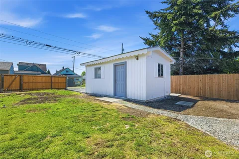 a backyard of a house