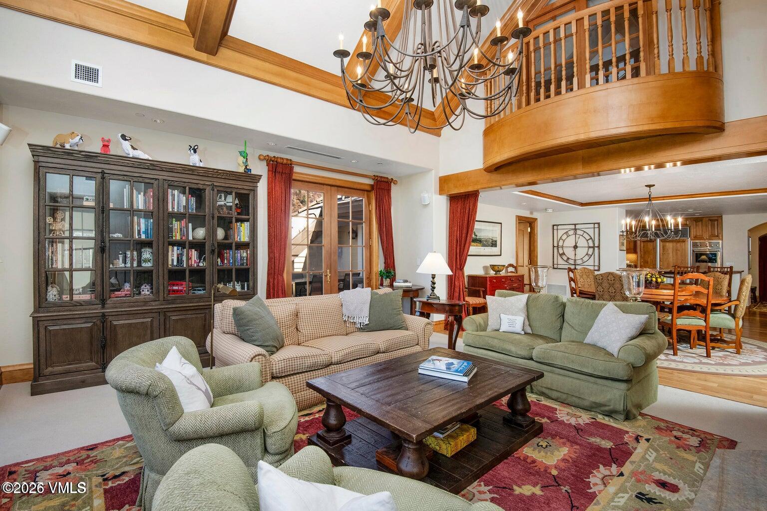 458 Vail Valley Drive, Unit R6 Vail, CO 81657 - Photo 4 of 17 Living Room with vaulted ceiling