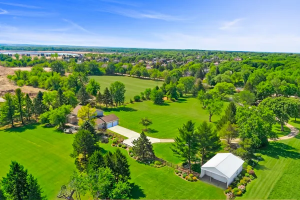a view of a garden with an outdoor space