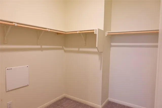 a view of small space with racks on the wall