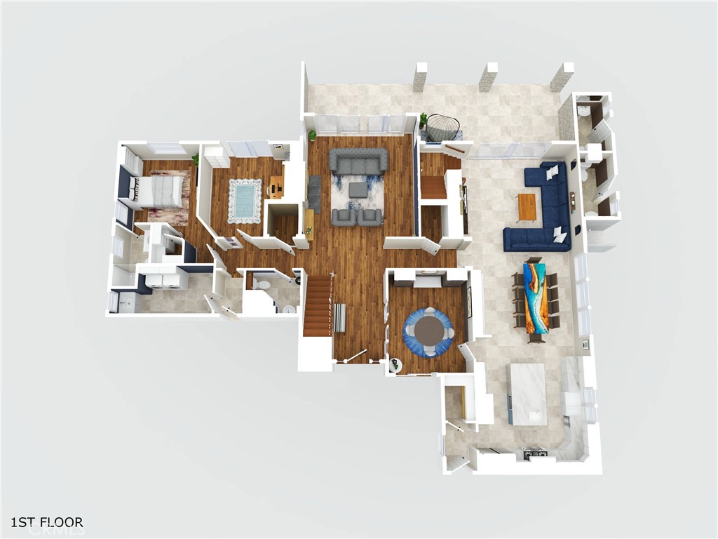 29131 Bouquet Canyon Road Silverado, CA 92676 - Photo 73 of 74 3D Floorplan of 1st floor