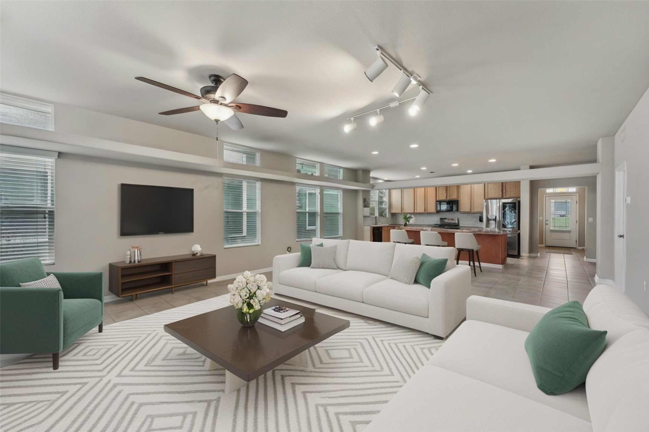 1373 Nevarez Kyle, TX 78640 - Photo 3 of 38 a living room with furniture and a flat screen tv