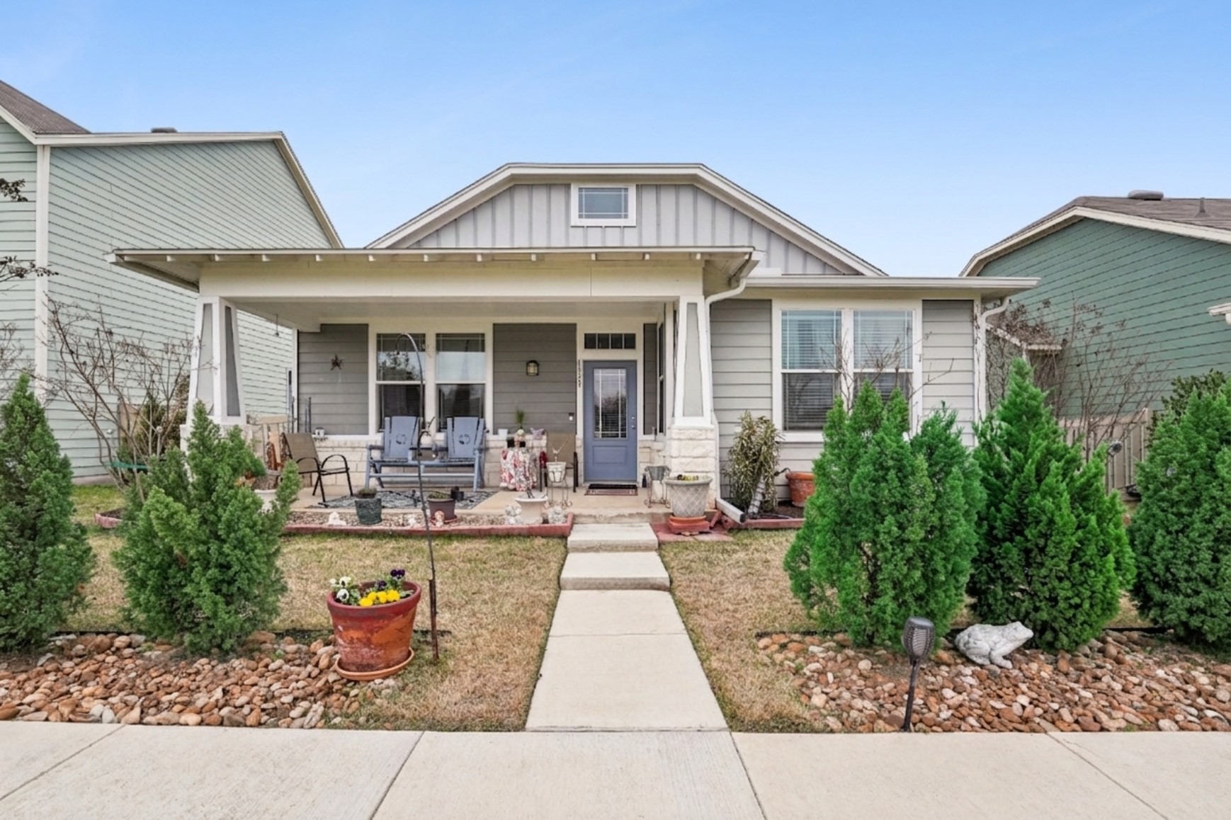 1373 Nevarez Kyle, TX 78640 - Photo 38 of 38 a view of a house with sitting area and garden