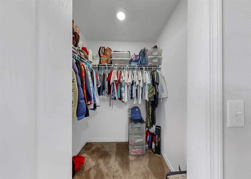 10136 Newminster Loop Ruskin, FL 33573 - Photo 30 of 64 a view of walk in closet with clothes and shoes