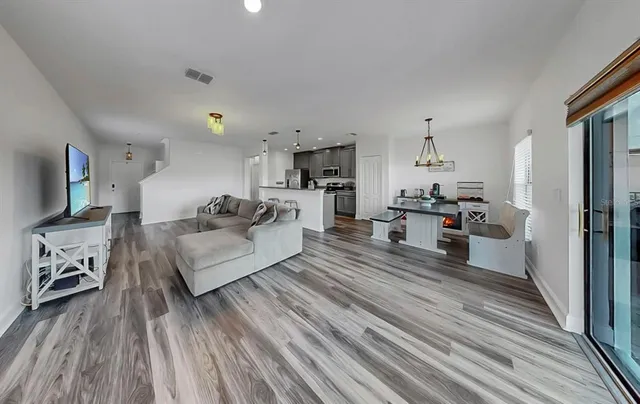 a living room with a couch