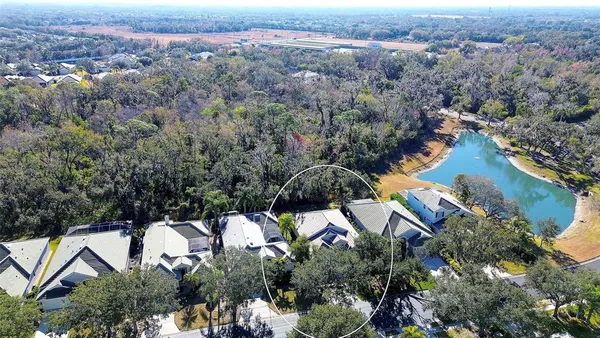 an aerial view of multiple house
