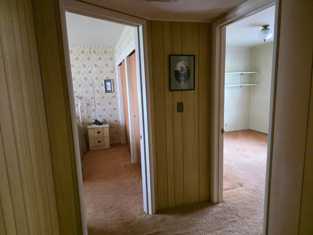 a view of a bathroom from a room